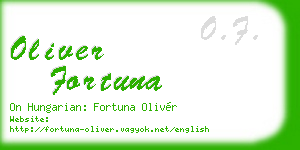 oliver fortuna business card
